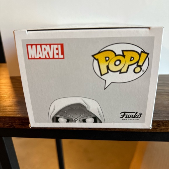 Marvel Funko Pop Doctor Doom Figure - Gray and White - Picture 5 of 6